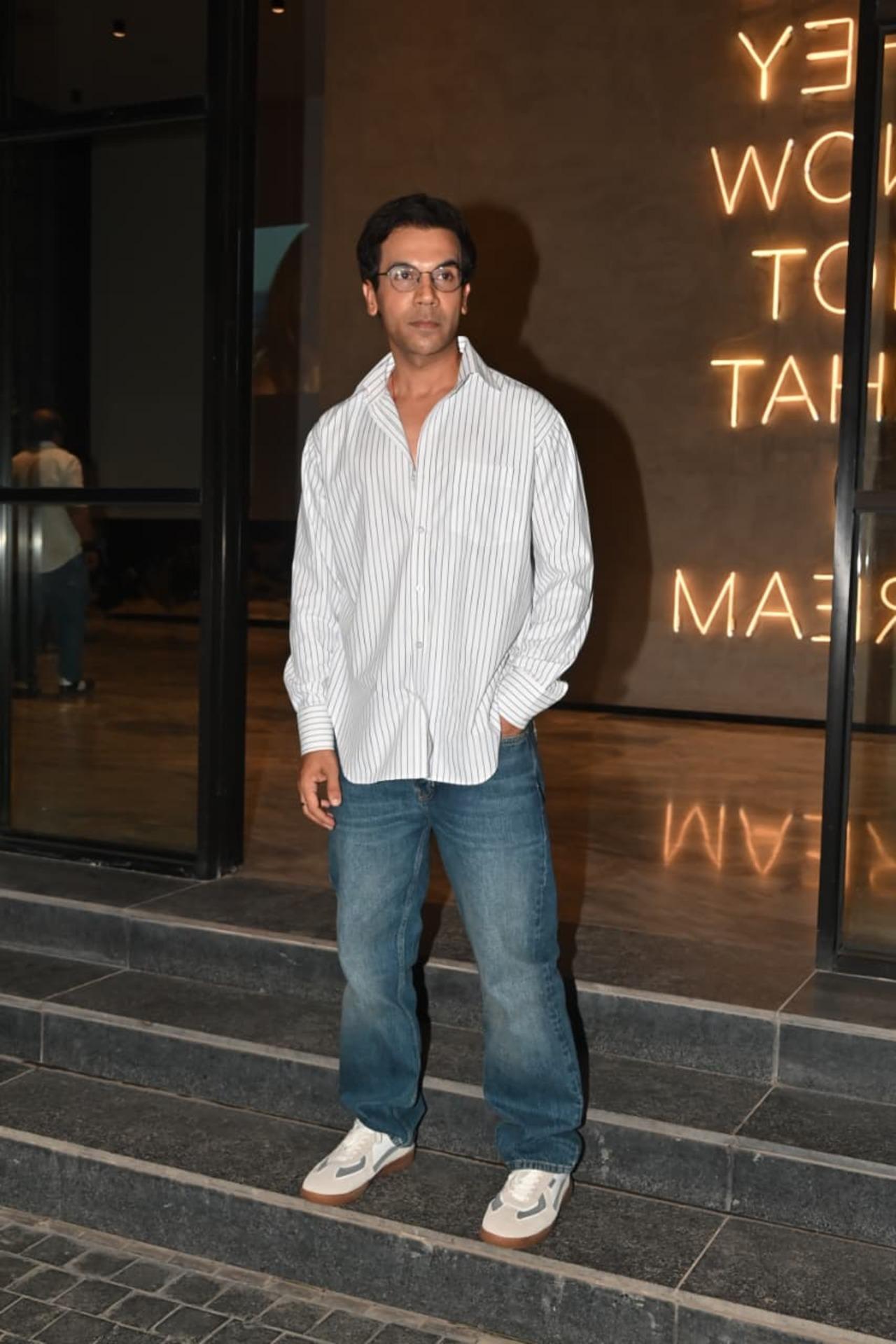 Rajkummar Rao was seen at the special screening of his film Toaster at Excel Entertainment office.